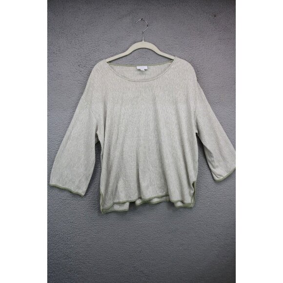 Pure Jill 3/4 Sleeve Tunic-Size Medium-Linen Blend - Picture 1 of 10